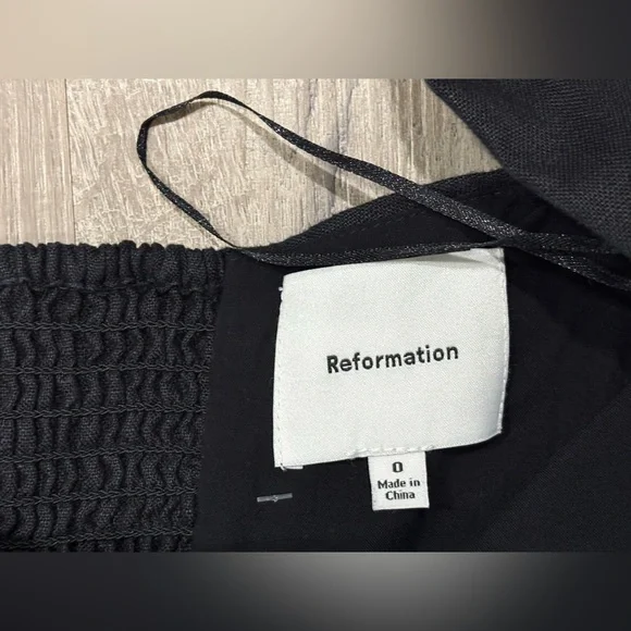 Reformation Malika Linen Jumpsuit in Black - Size 0